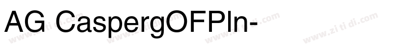 AG CaspergOFPln字体转换